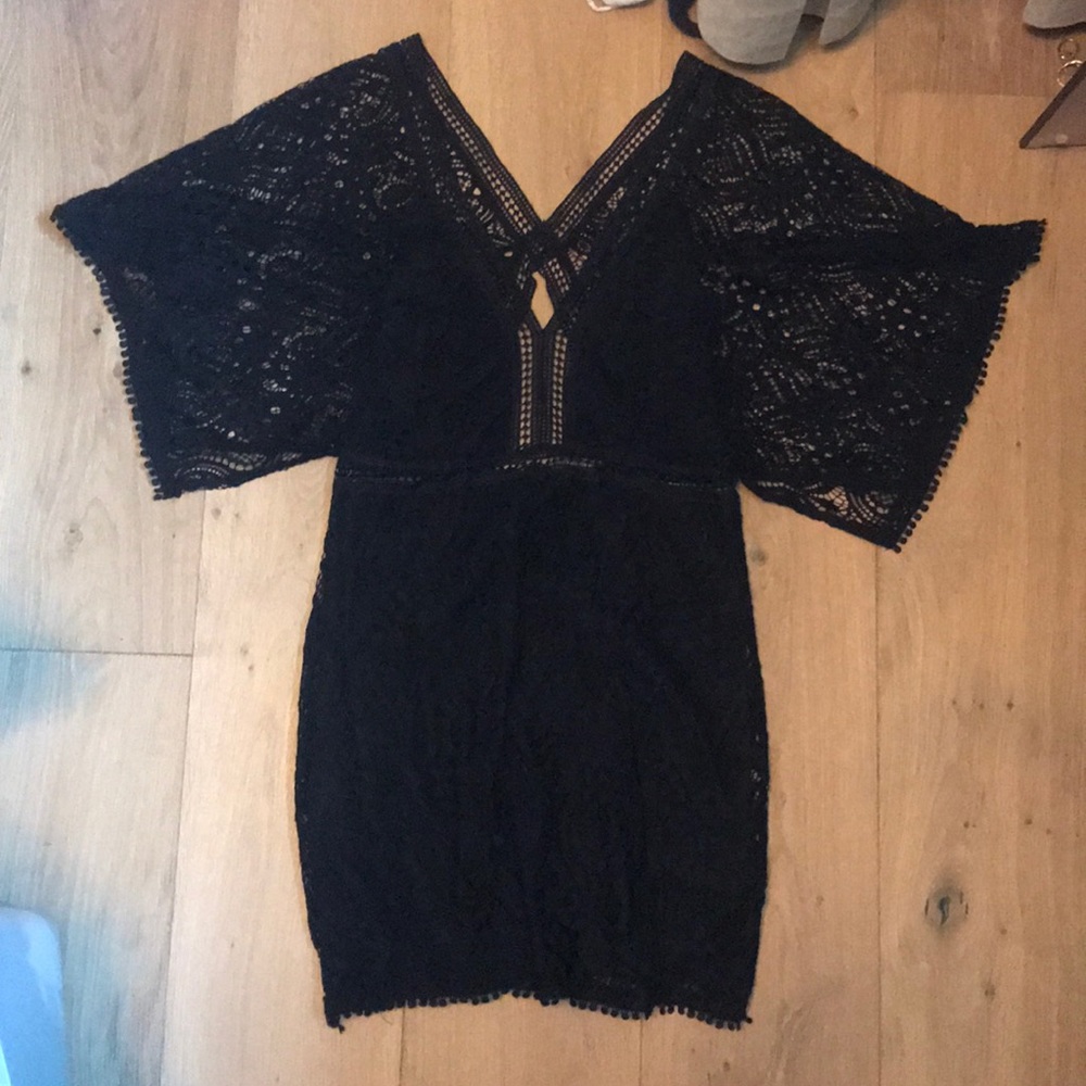 Black Lace Mini Dress